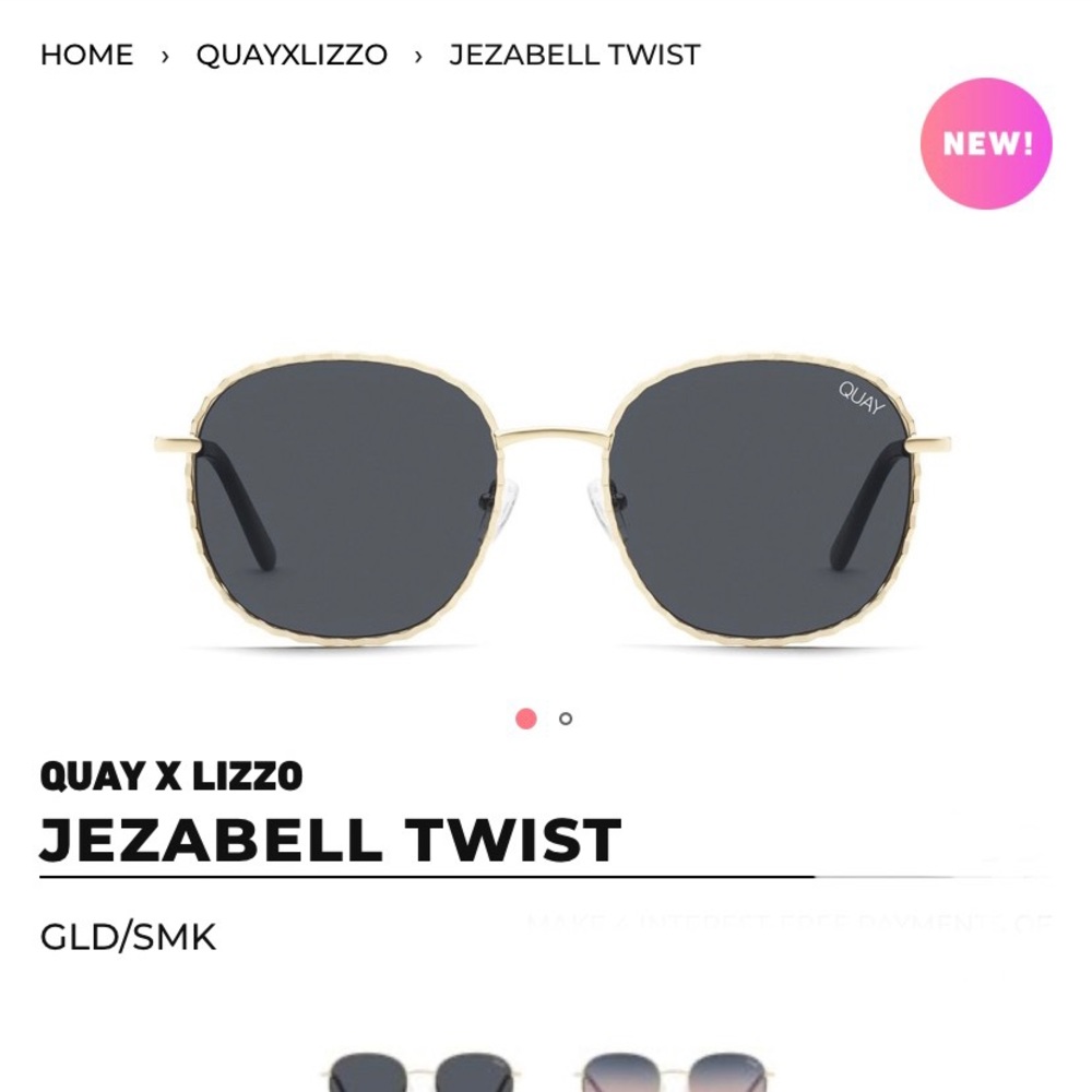 NWT Lizzo x Quay jezabell twist sunglasses